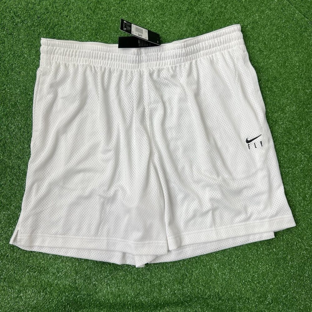 Nike Basketball Shorts Size 2XL Womens Swoosh Fly White